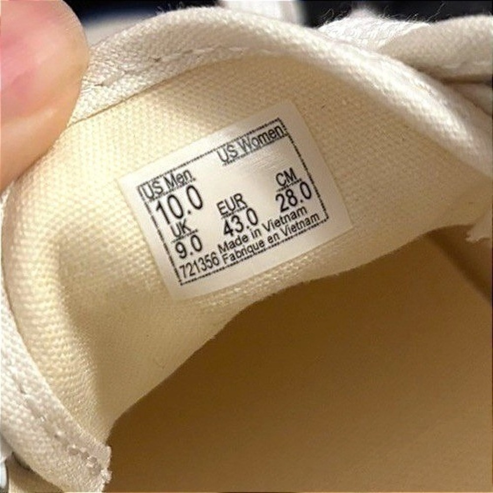 Vans Premium Authentic 44 LX Duck Canvas Shoe Men 10 Ivory Blue Low Top Cushion - Picture 7 of 9